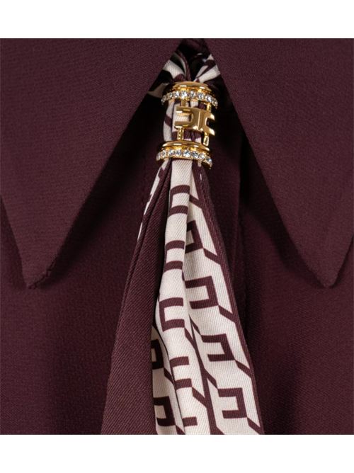 SHIRT WITH SCARF ELISABETTA FRANCHI | CA09356E2EA4 Merlot